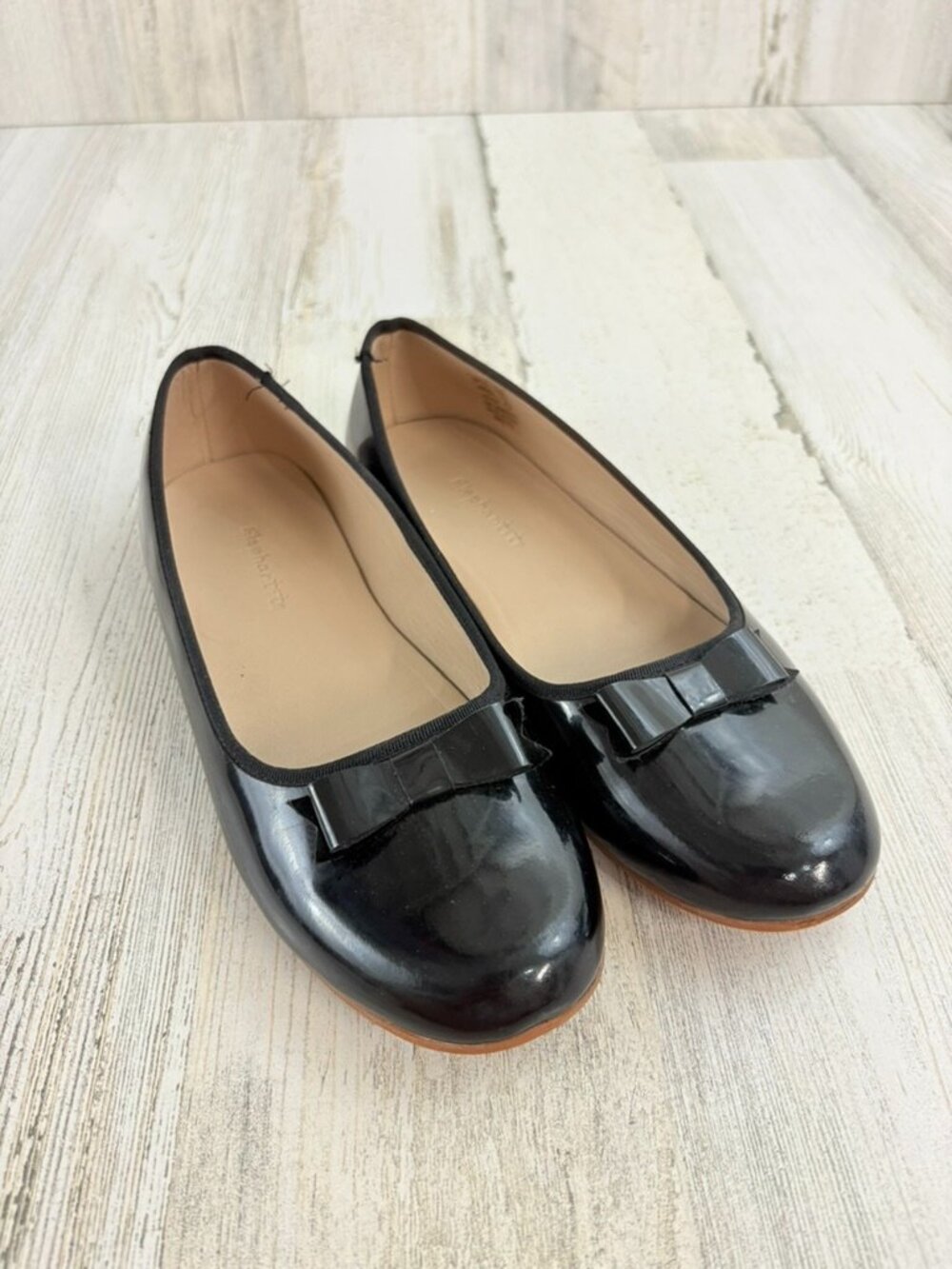 Elephantito Black Patent Ballet Flats Shoes Girls Sz 34 3